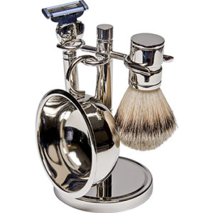 Silver Plated Shave Set